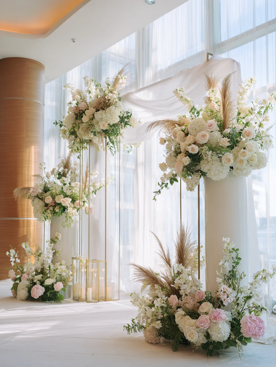 Modern Gold and Pampas Chic