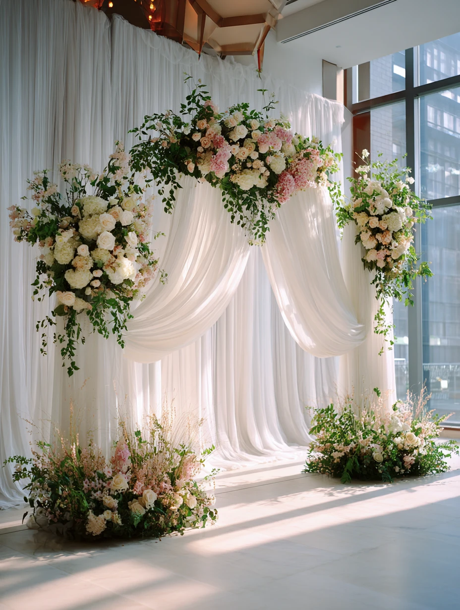 Classic Floating Floral Garland & Drape