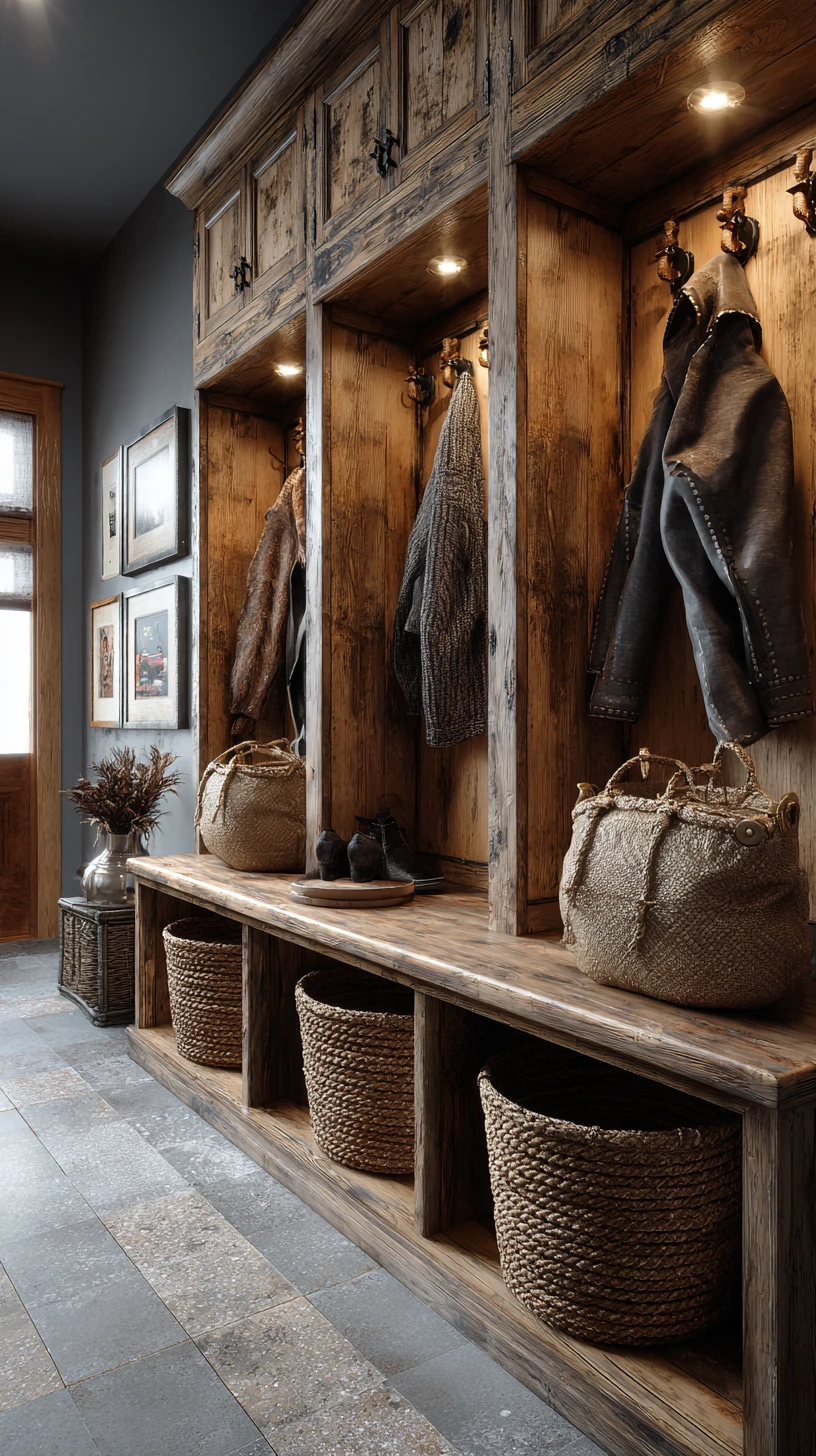 Rustic Mudroom Hall Tree