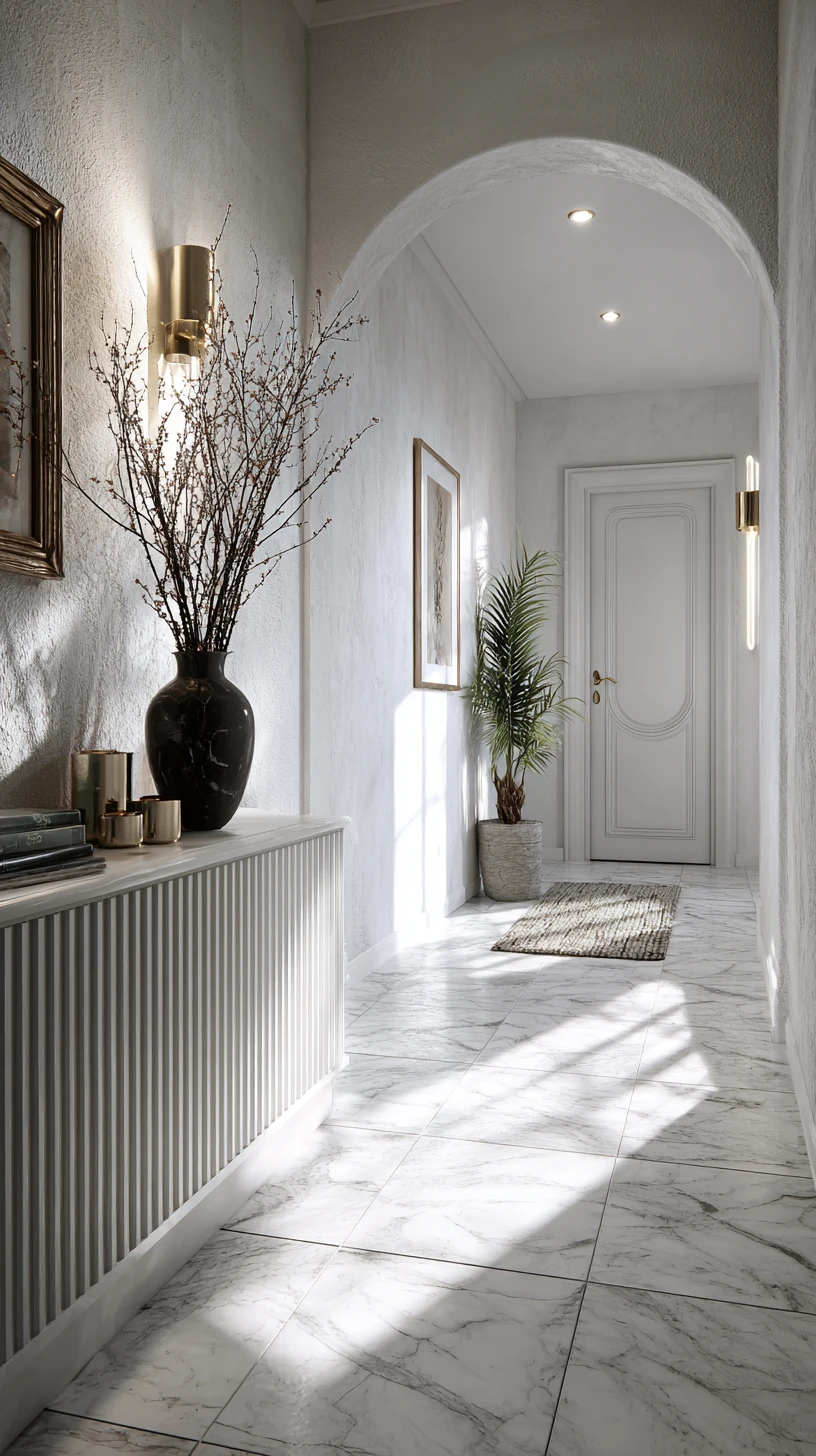 Minimalist Textured Hallway