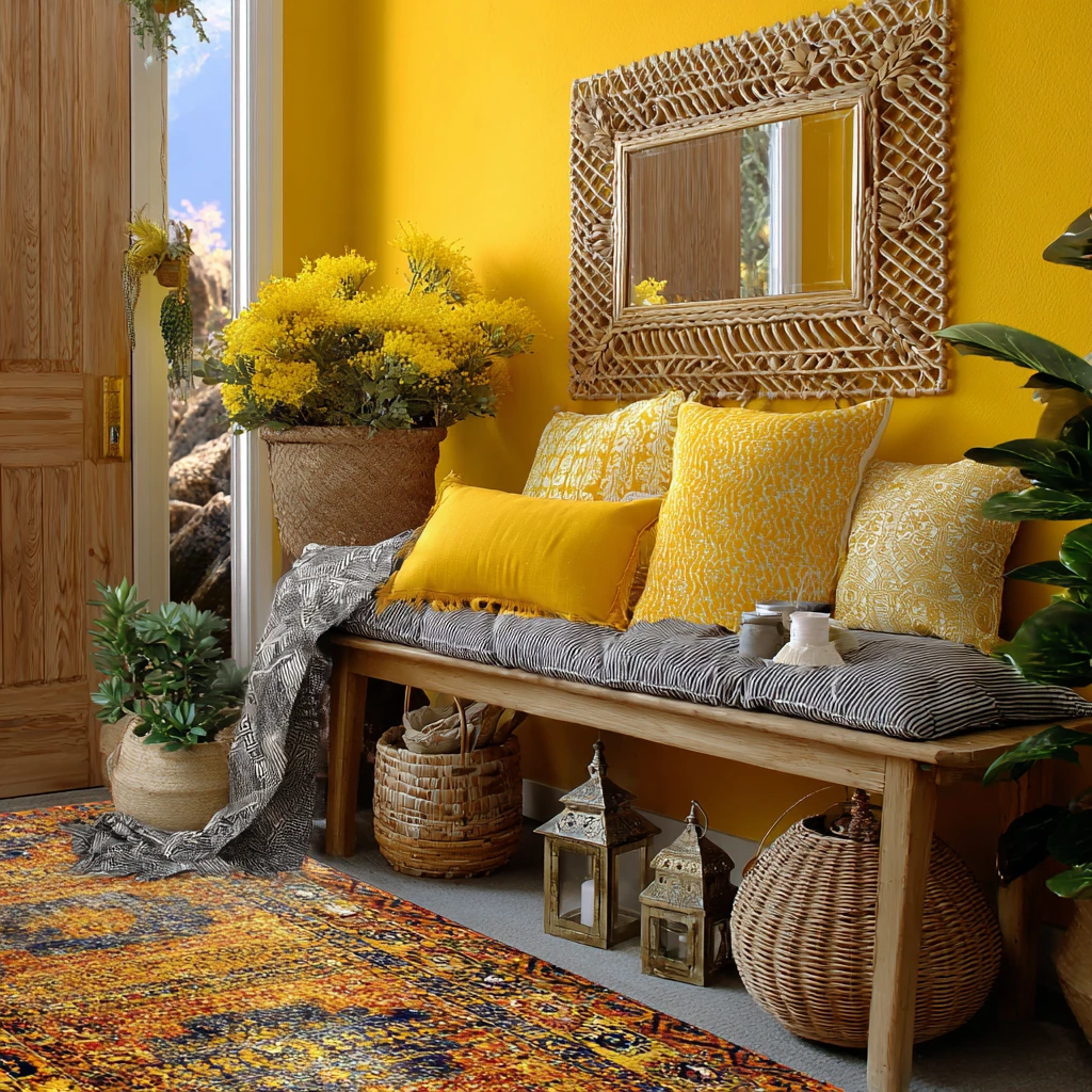 Branblog 75180 A bright and cheerful entryway with yellow acc a7c8d6f1 2598 4e94 b98b 3b680b314fed 2