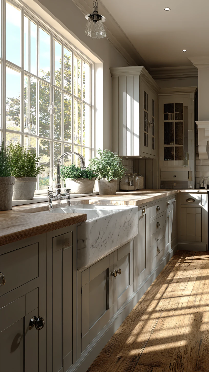 Rustic Farmhouse Charm with a Marble Sink