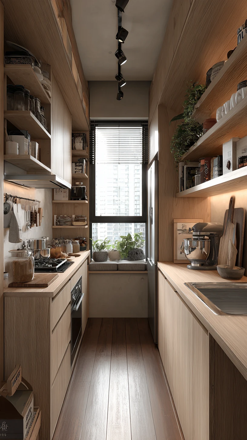 Industrial Wood & Concrete Galley