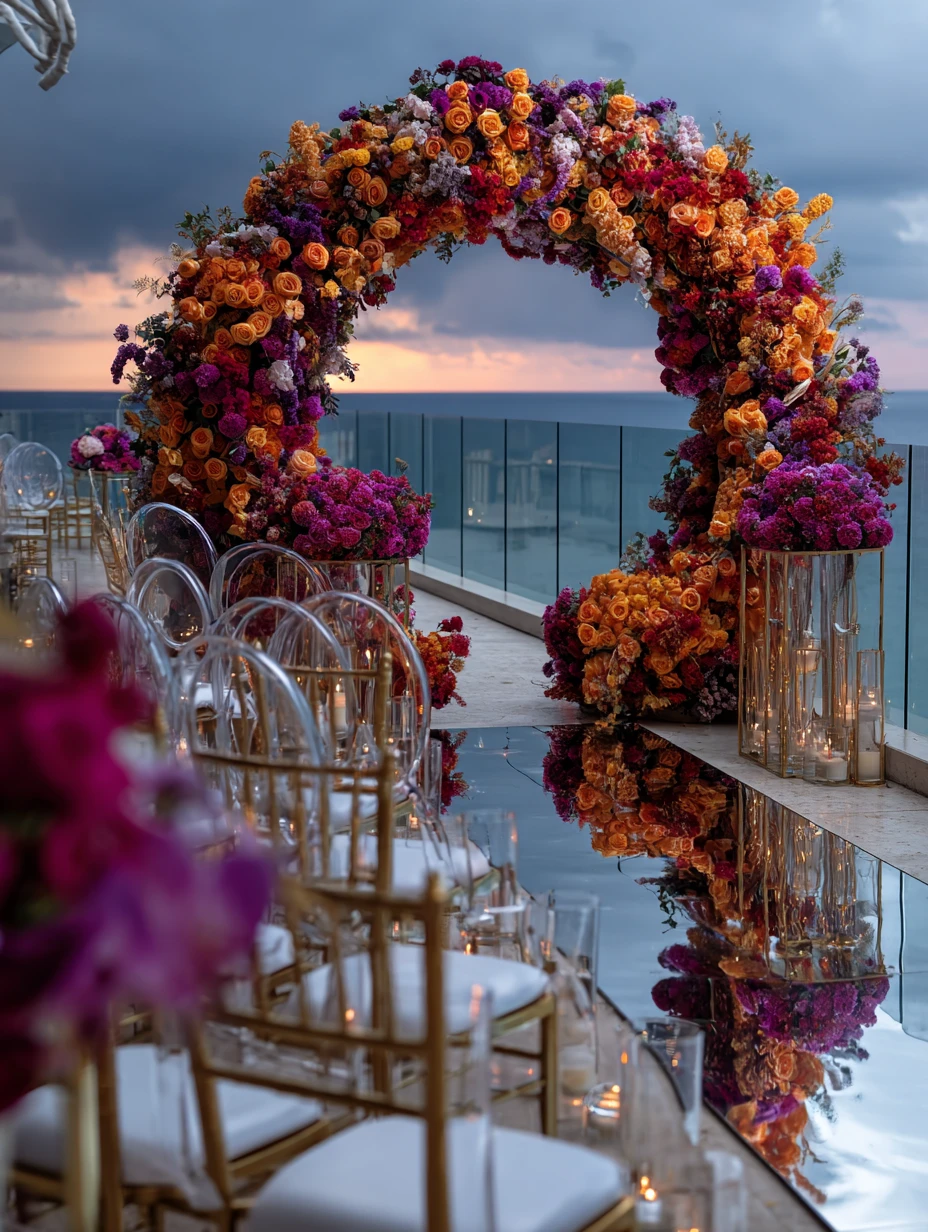 Modern Mirrored Aisle & Arch
