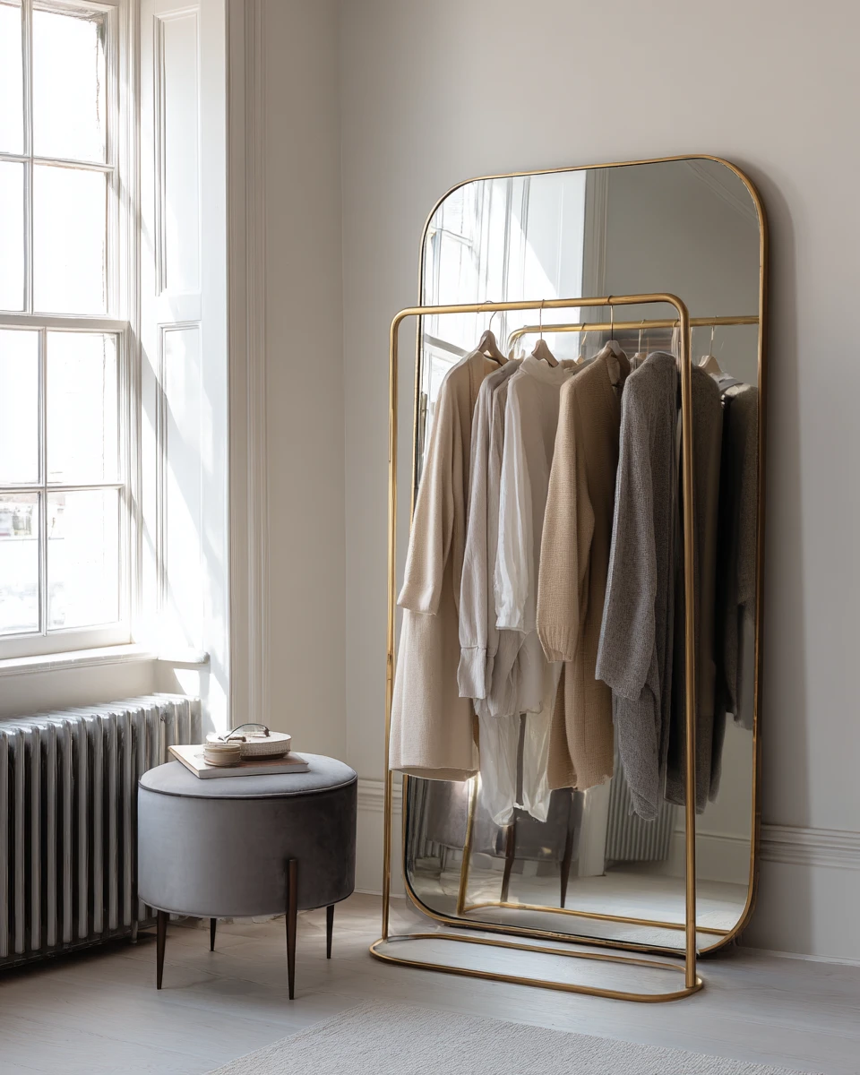Minimalist Brass Wardrobe