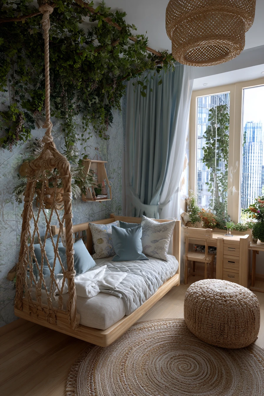 Botanical Macramé Swing