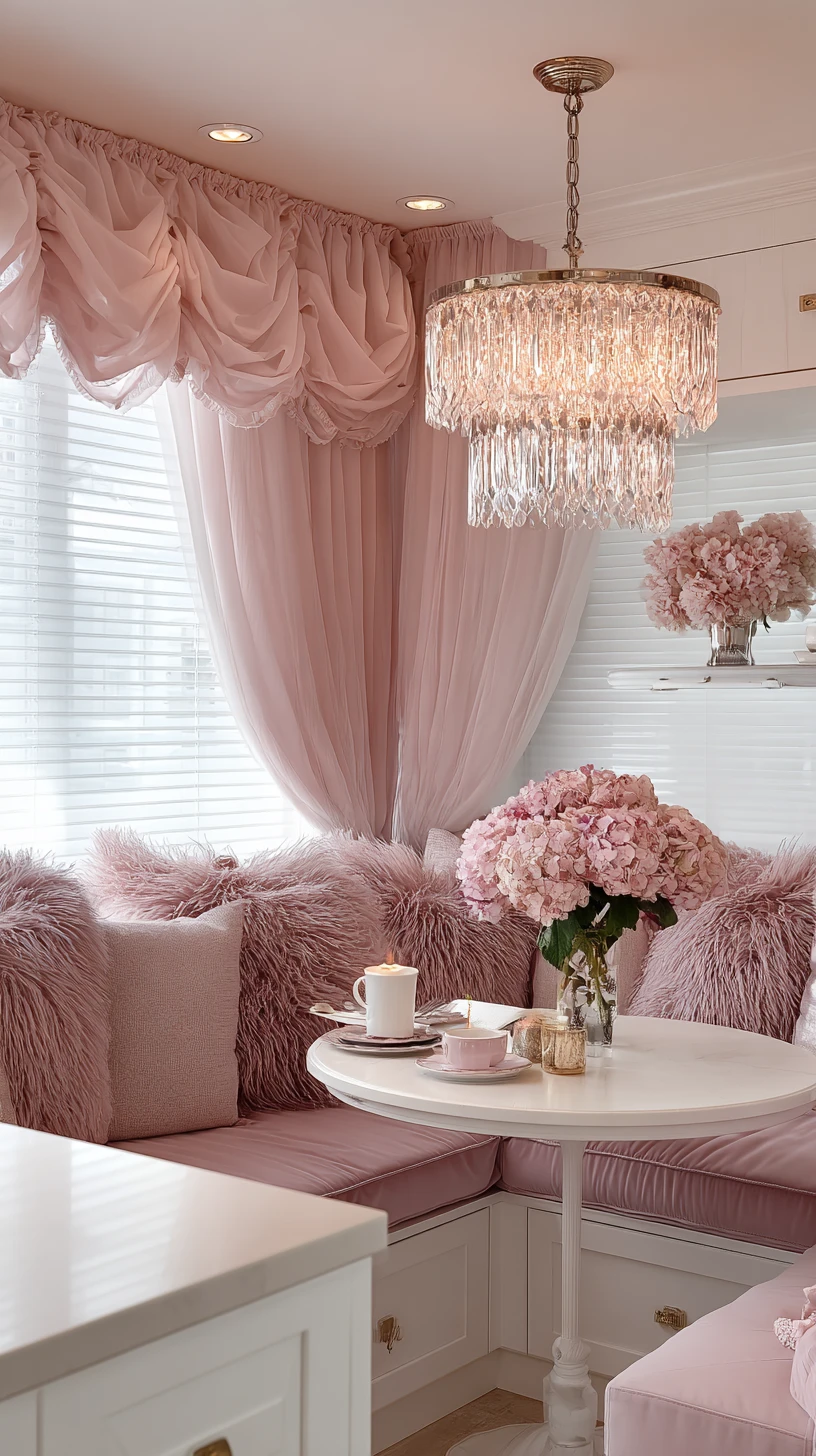 Ultra-Feminine Pink Breakfast Nook