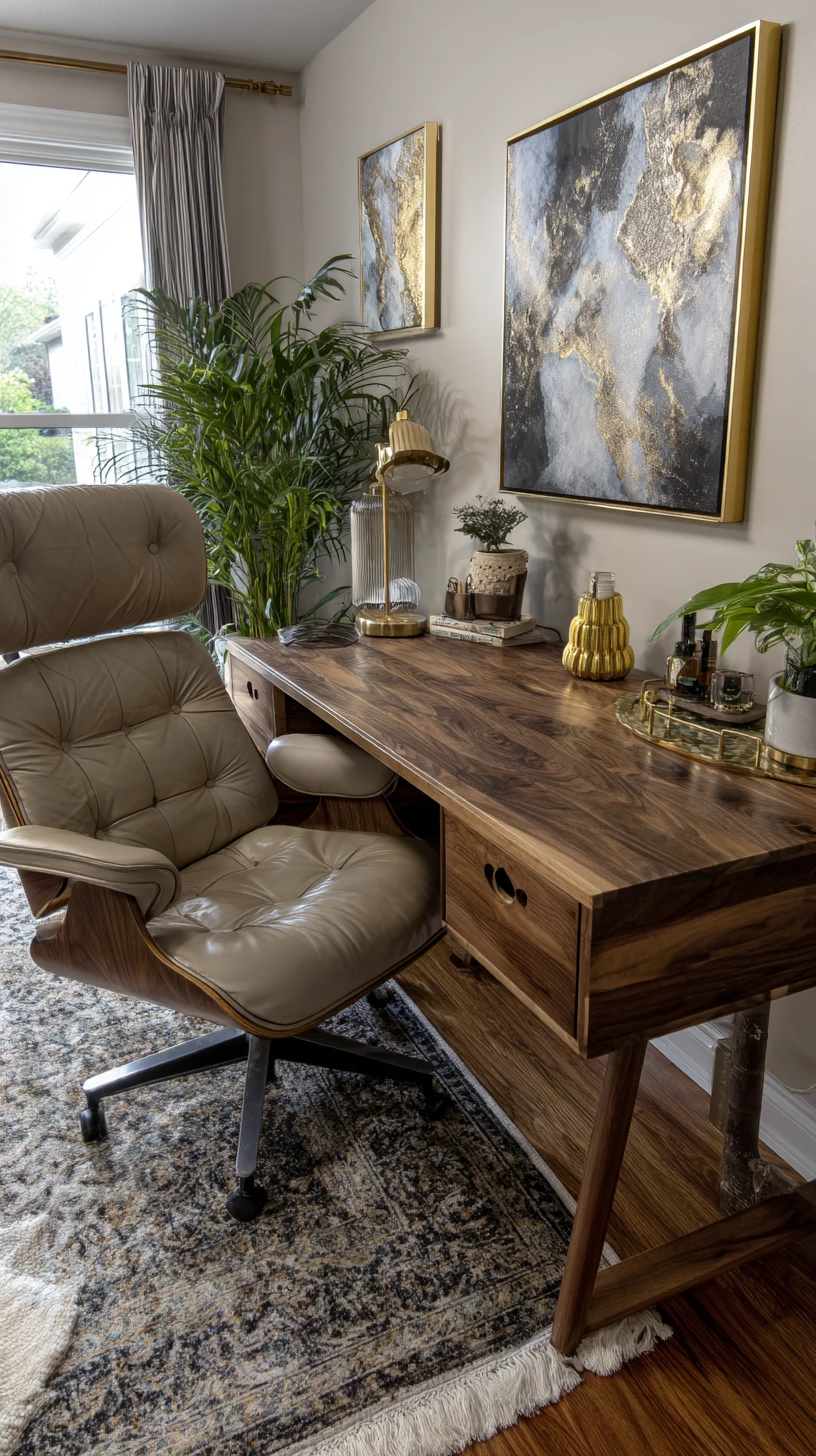 Contemporary Chic with Gold Accents