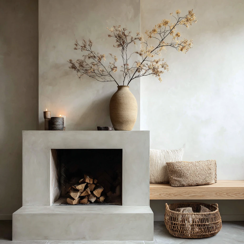 Minimalist Fireplace Sanctuary