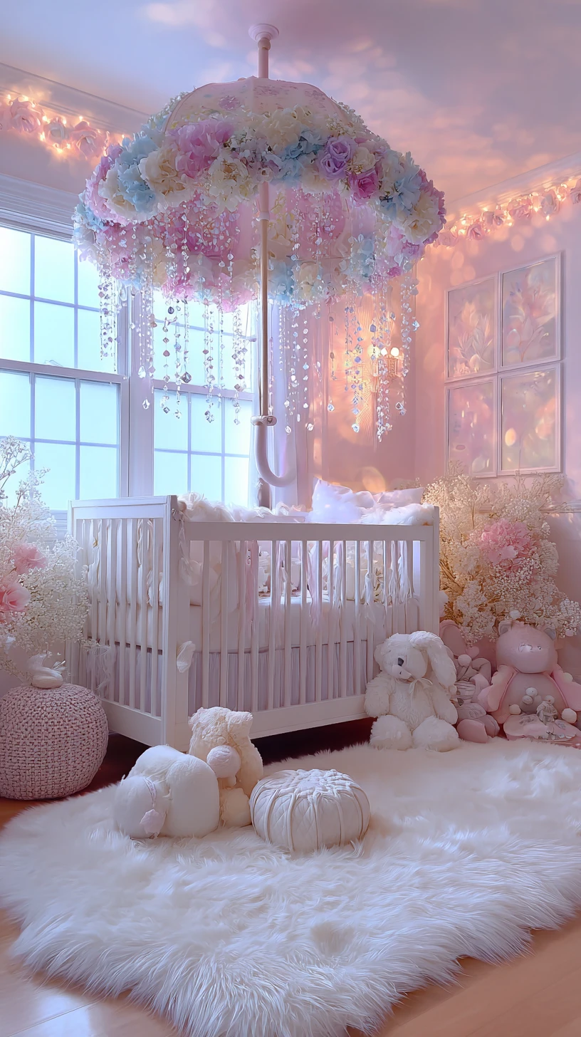 Magical Pastel Nursery with Light Effects