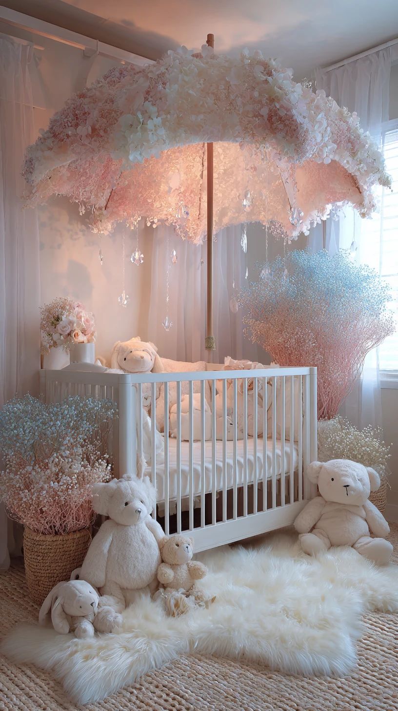Pastel Pink & Blue Nursery Umbrella