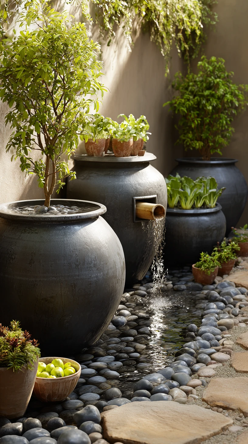 Tranquil Trio of Urns