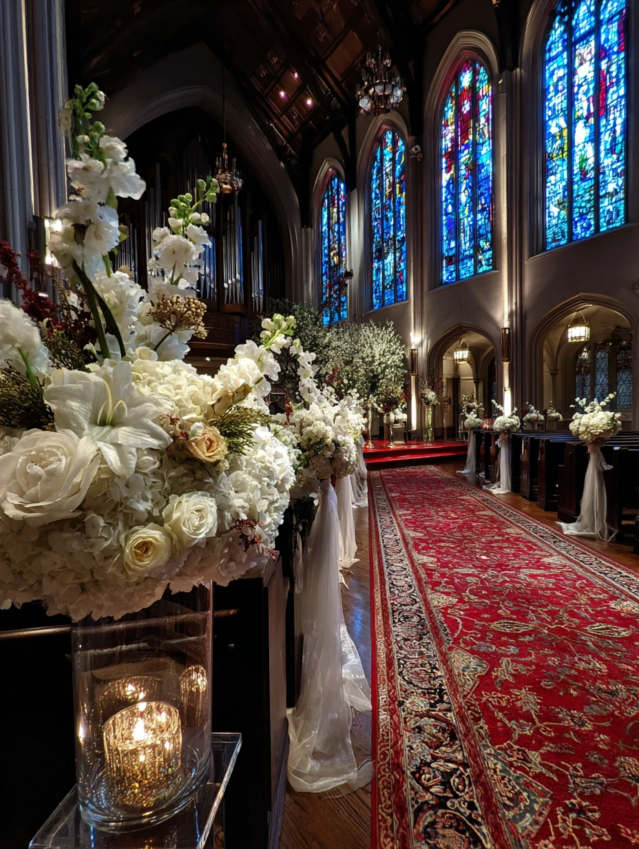 Romantic Church Aisle