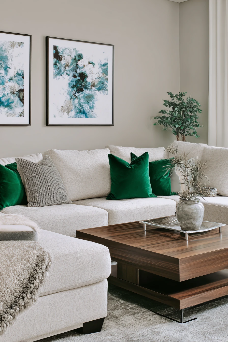 Contemporary Emerald Accents