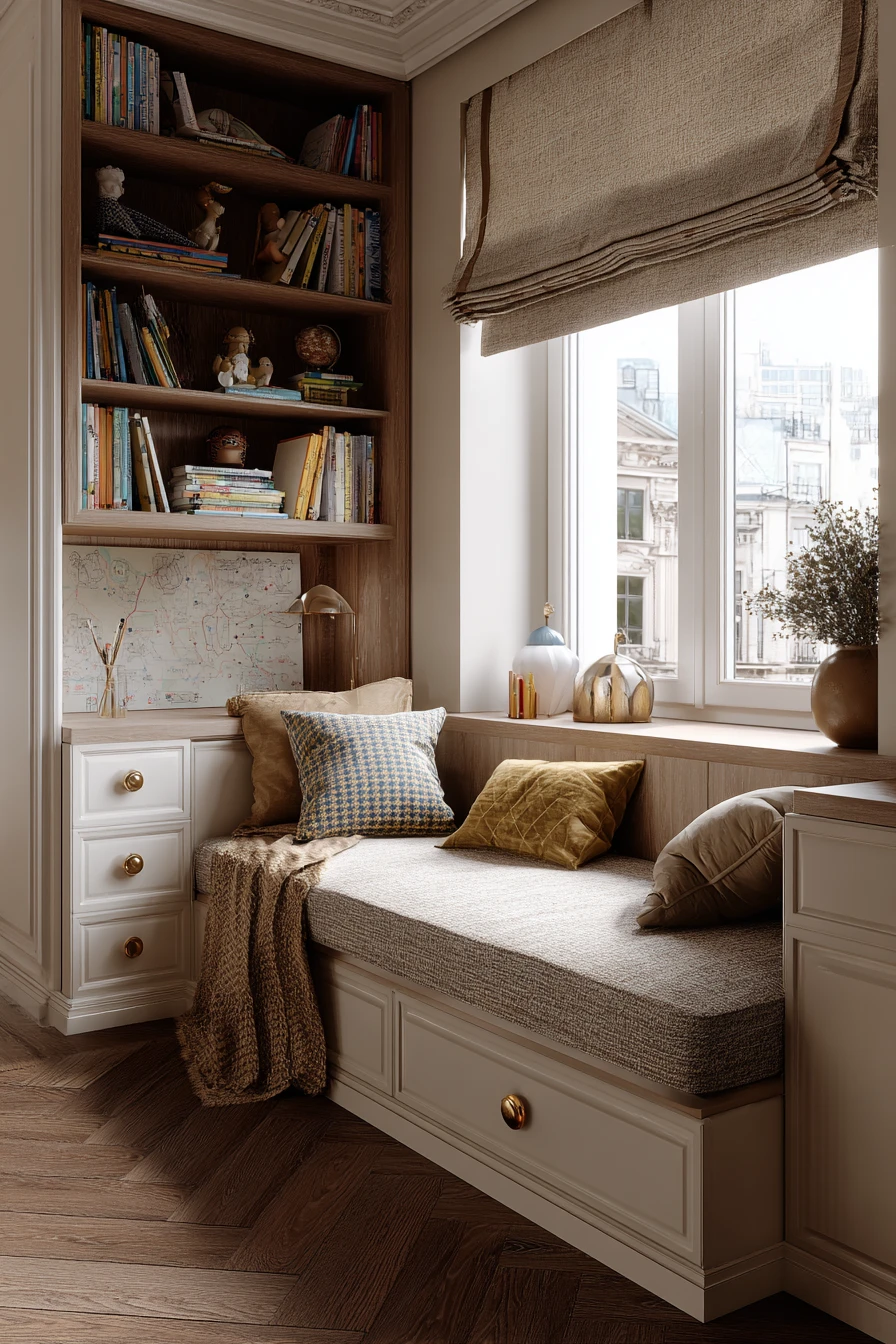 Classic Built-in Library Nook