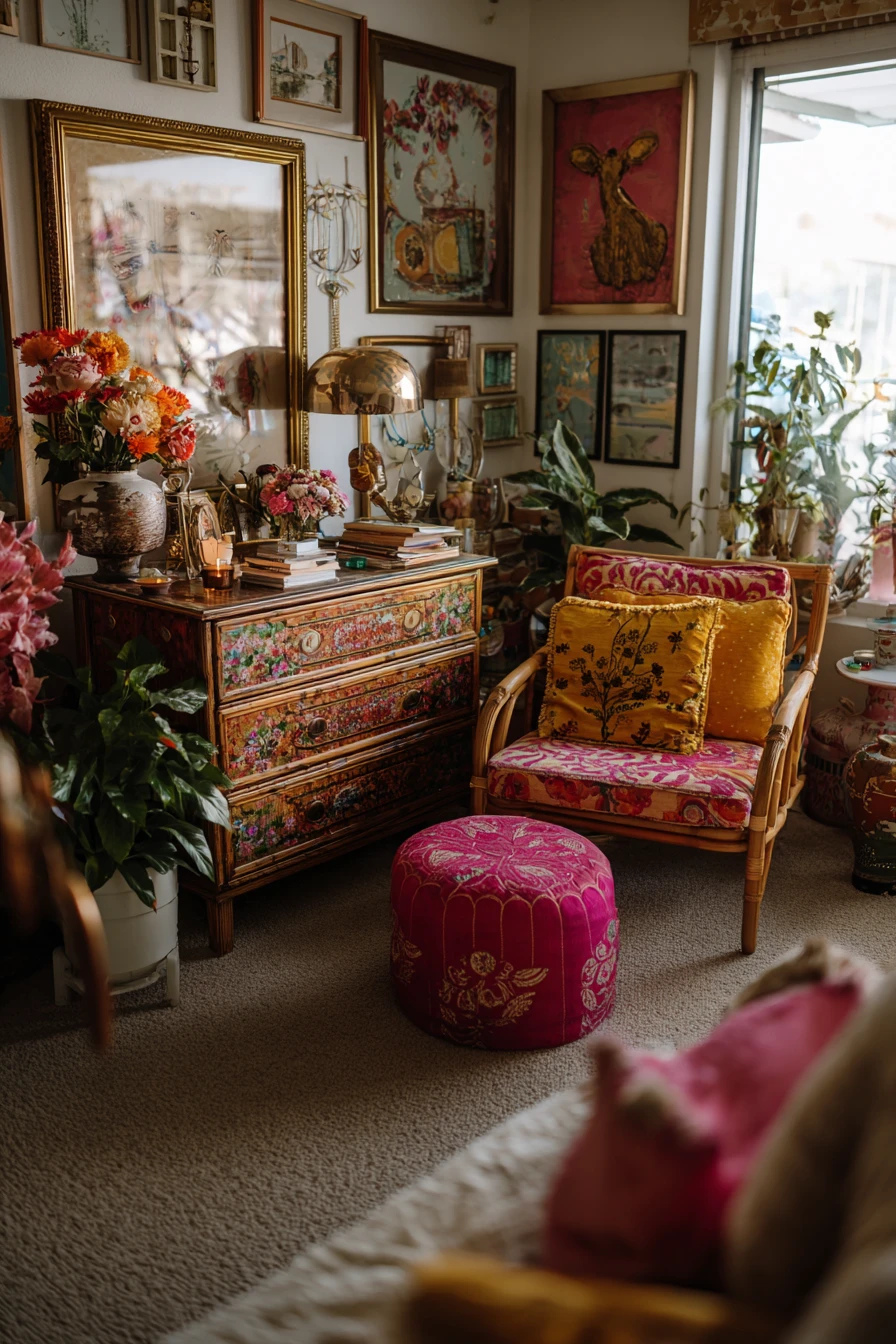 Vintage Floral maximalist Corner