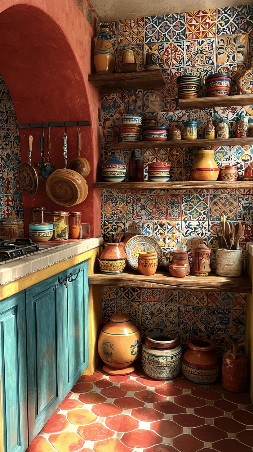 Vibrant Mexican-Style Kitchen