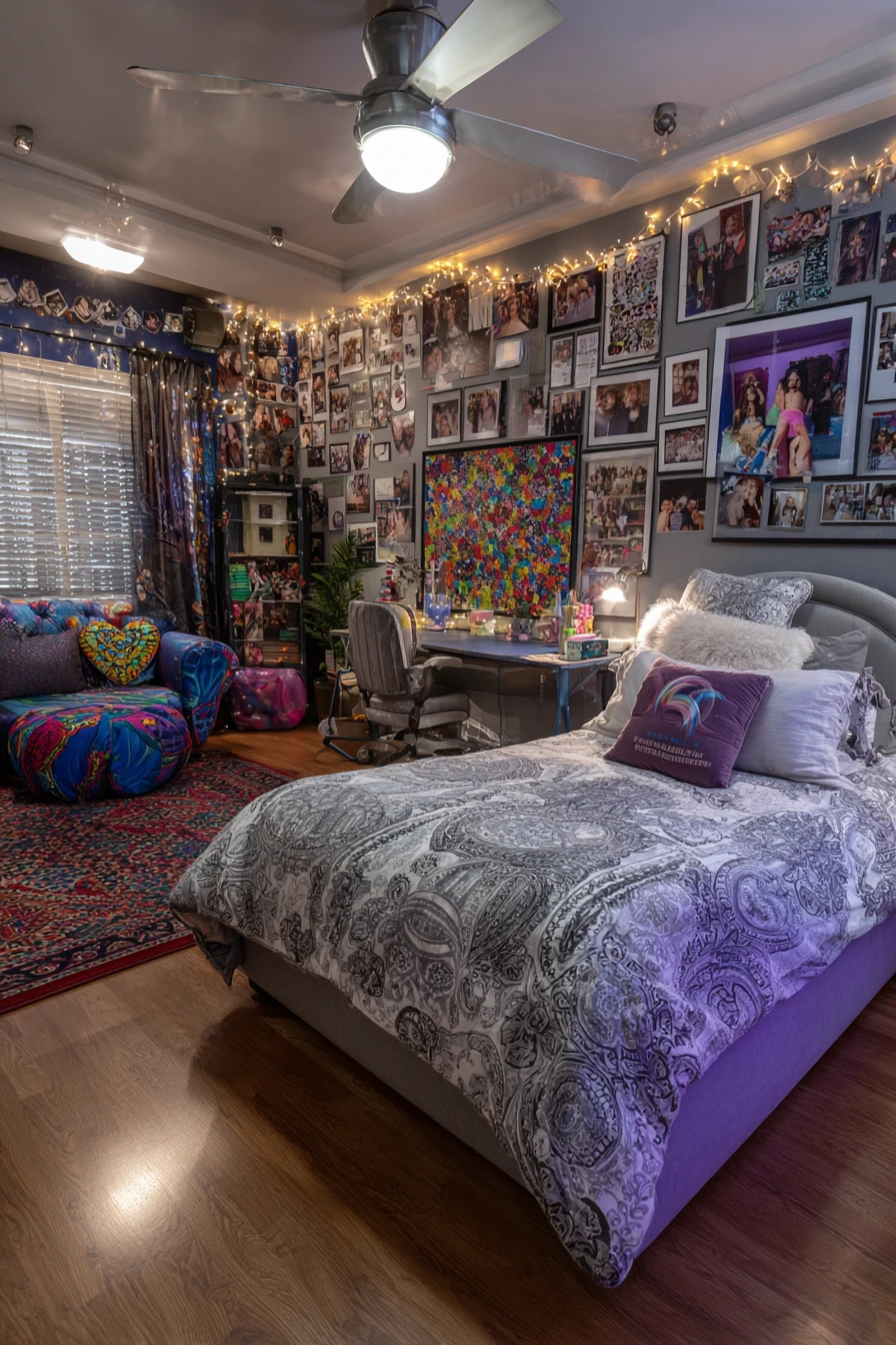 Vibrant Pattern-Clash Bedroom
