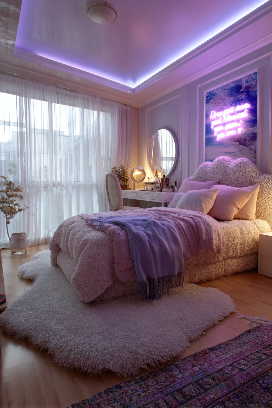 Cloud-Nine Purple Bedroom