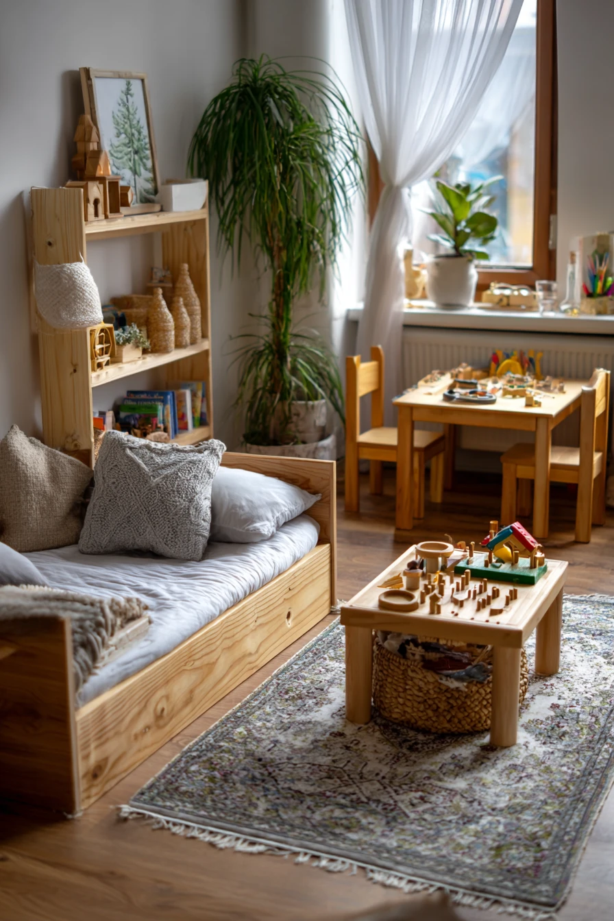 Montessori Floor Bed & Activity Zone