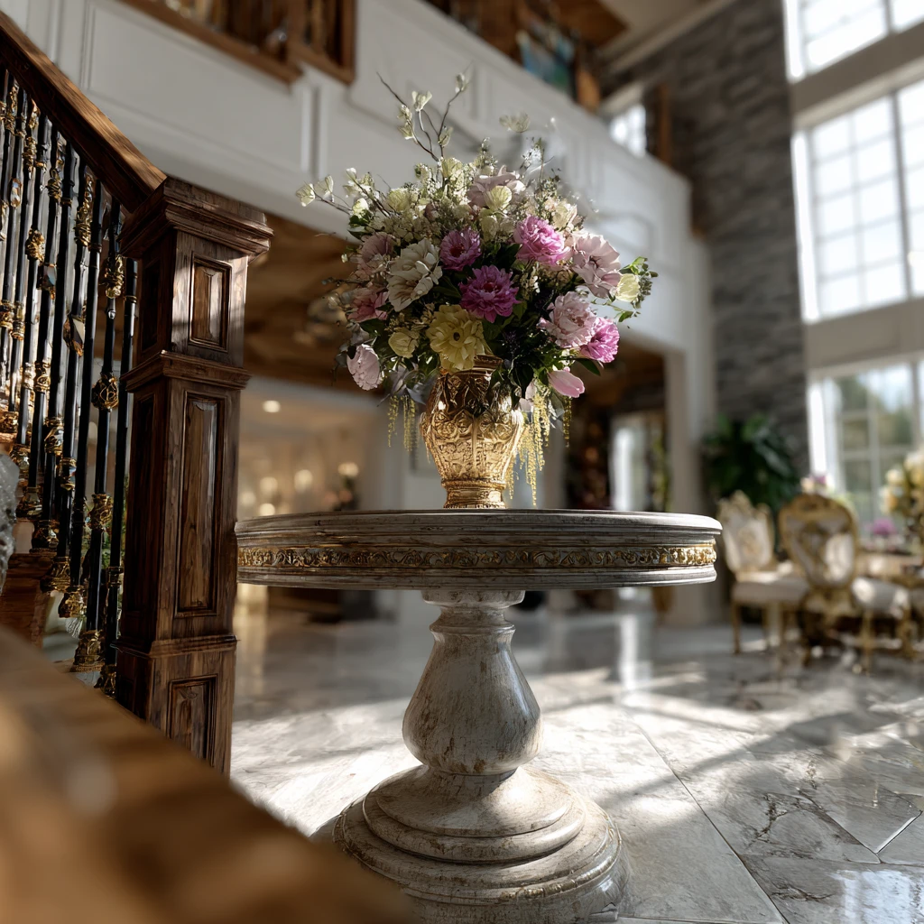 Branblog 75180 A welcoming entrance featuring a round pedesta 4b3dd4ac cac2 4944 8290 fa6e81a47aa9 1