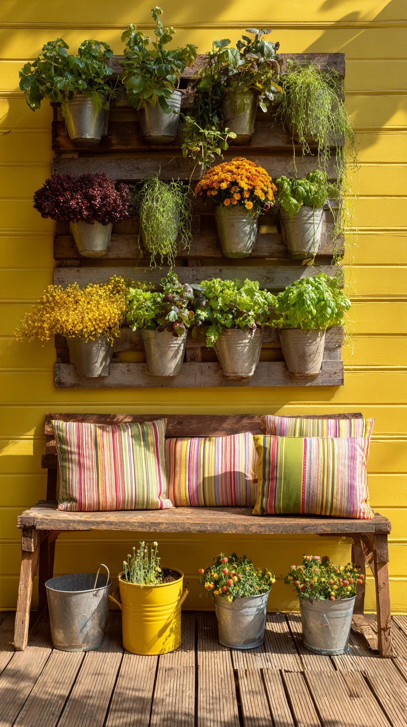 Sunny Rustic Pallet Wall