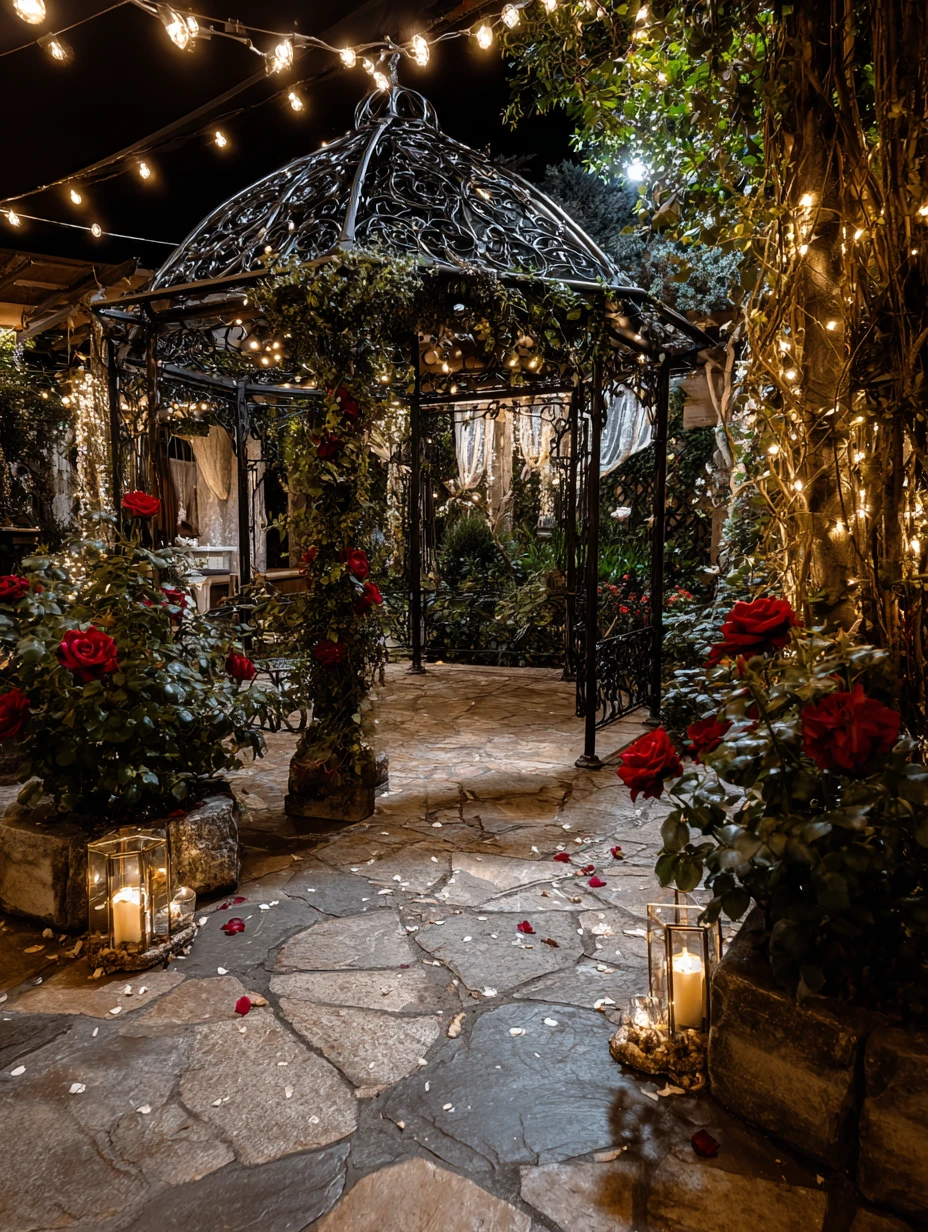 Dramatic Nighttime Gazebo
