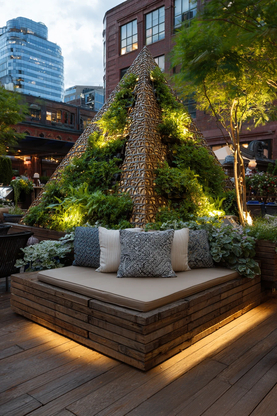 Indoor Geometric Pallet Lounge