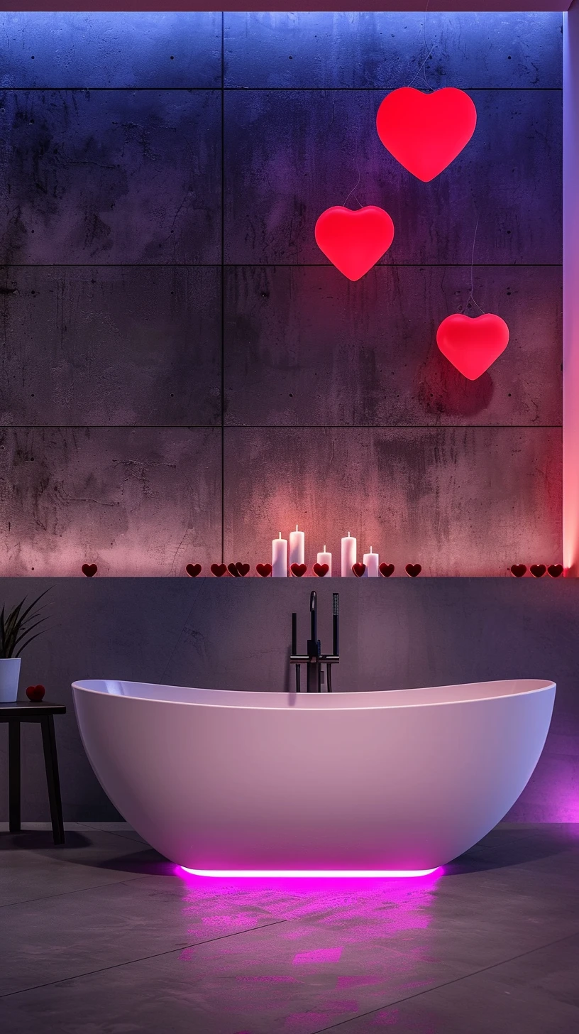 Modern Glowing Hearts