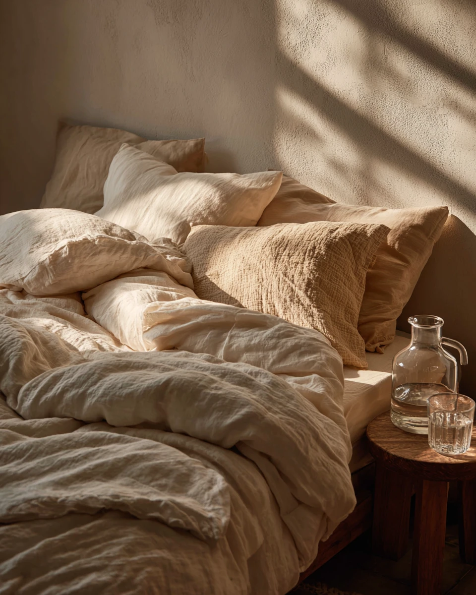 Sunlit Linen Bed
