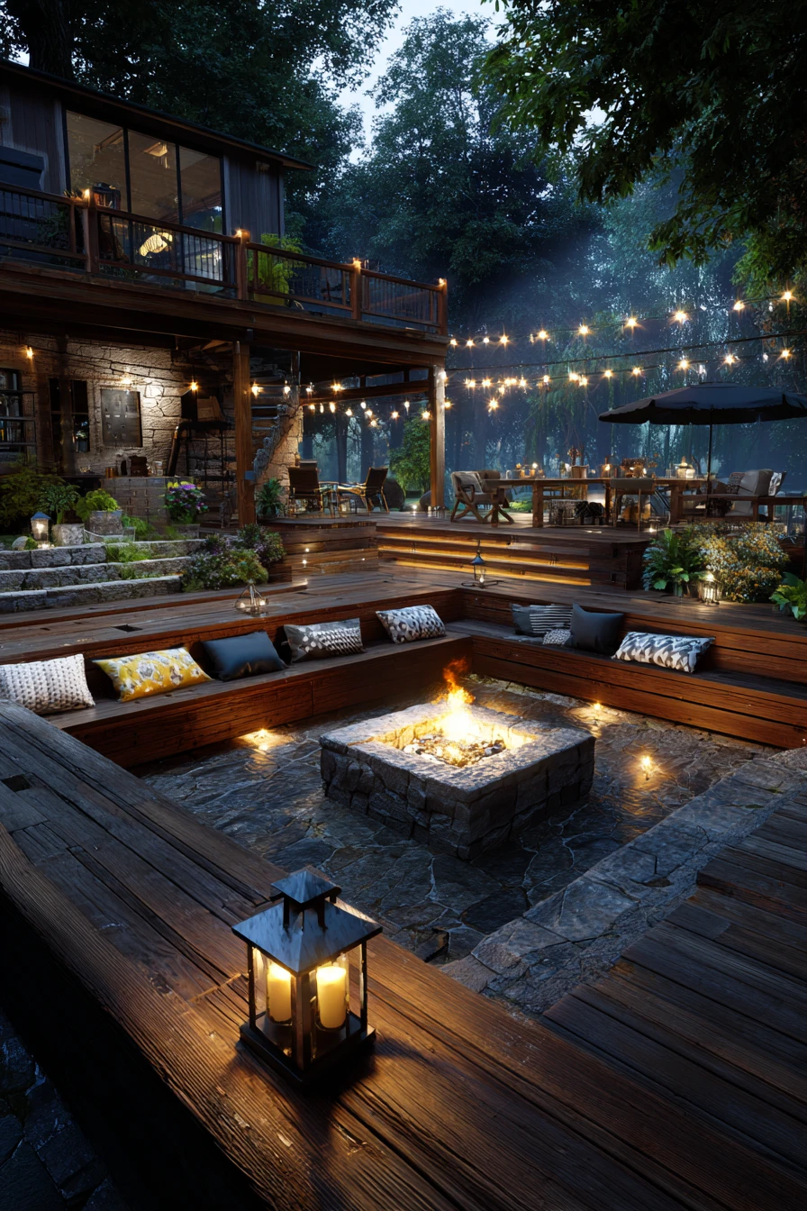 Sunken Stone Fire Pit