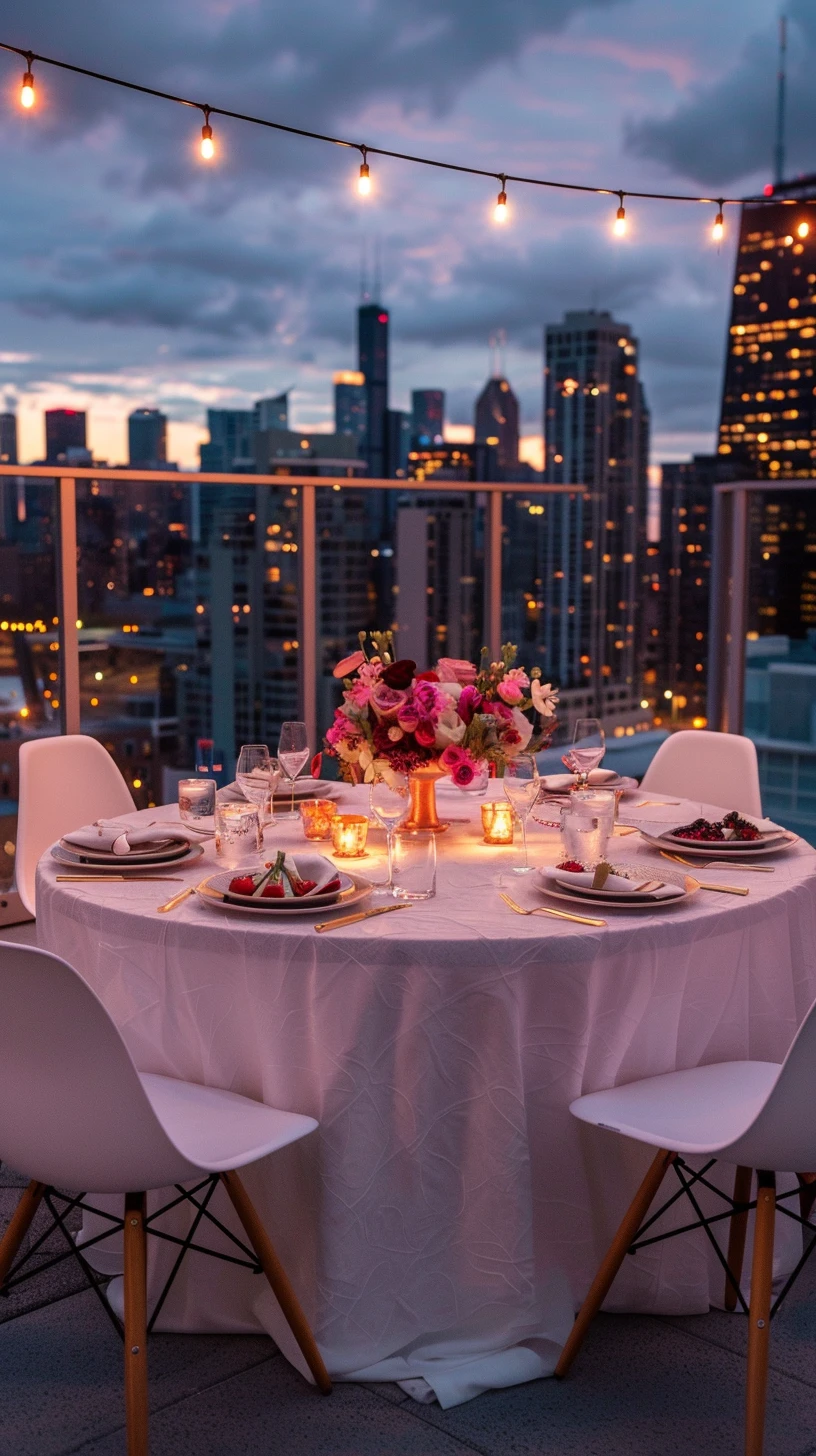 Rooftop Dinner Date