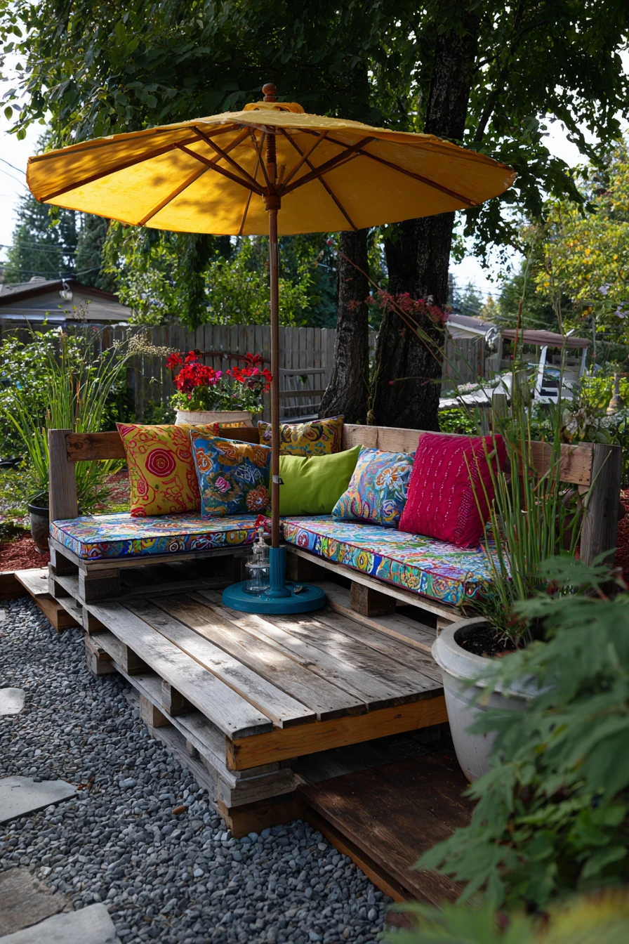 Cozy Pallet Corner Lounge