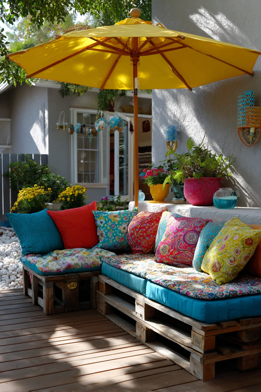 Vibrant Turquoise Pallet Sofa