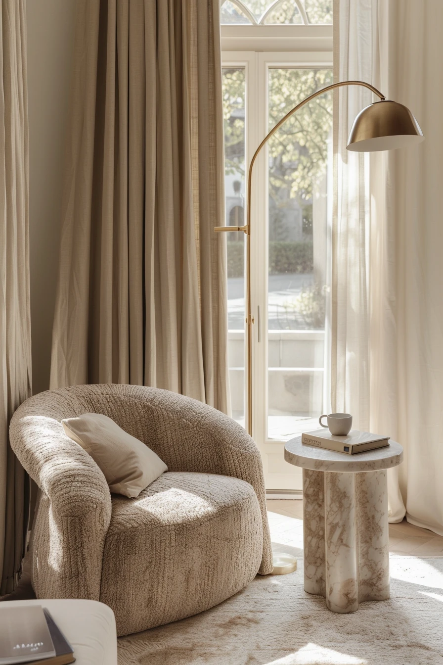 Boucle and Brass Nook