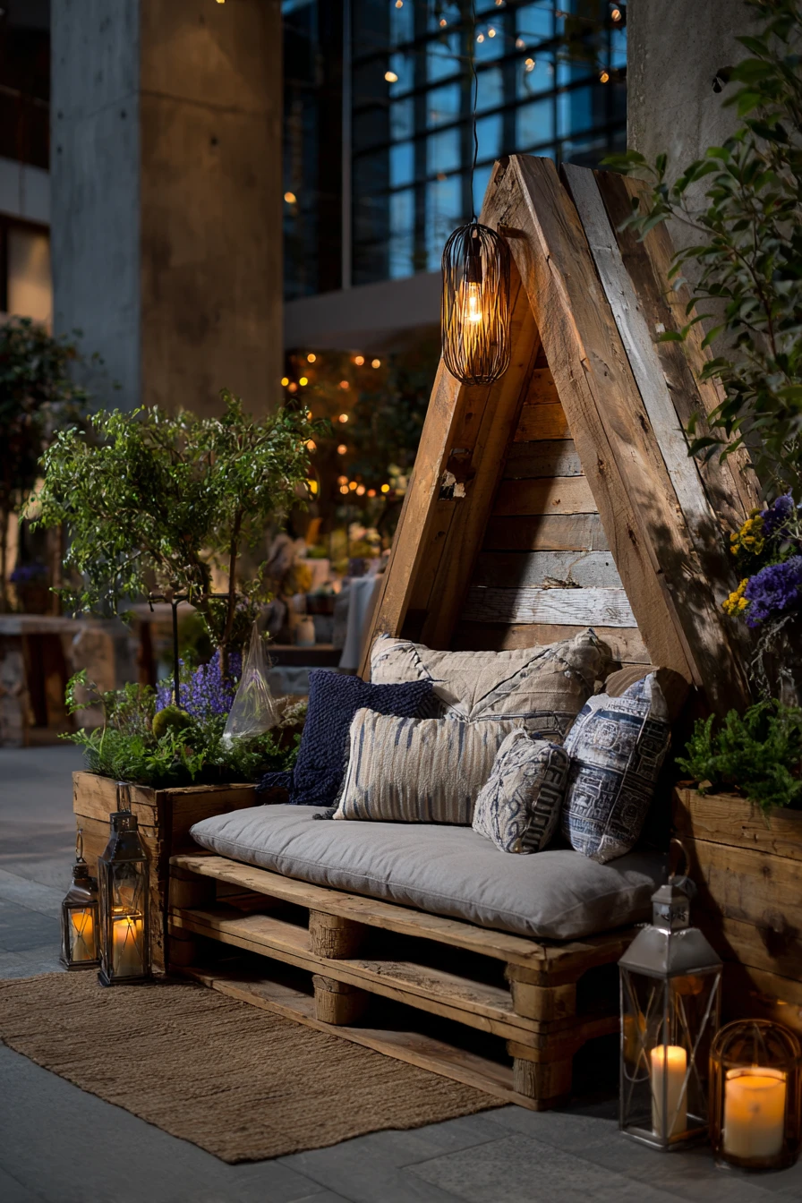 Tropical Geometric Pallet Cabana