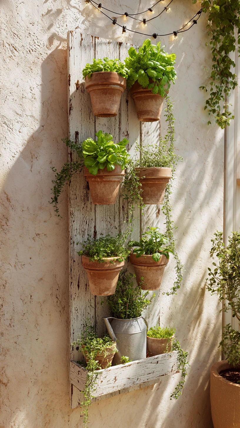Shabby Chic Mounted Pots