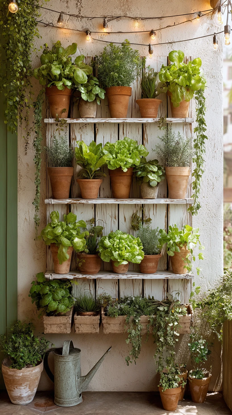 Farmhouse Shelved Herb Wall
