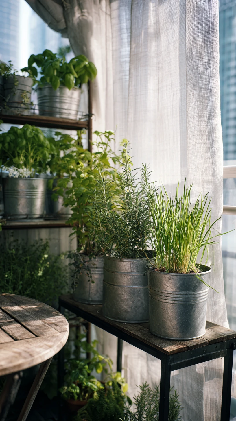 Industrial Indoor Herb Shelf