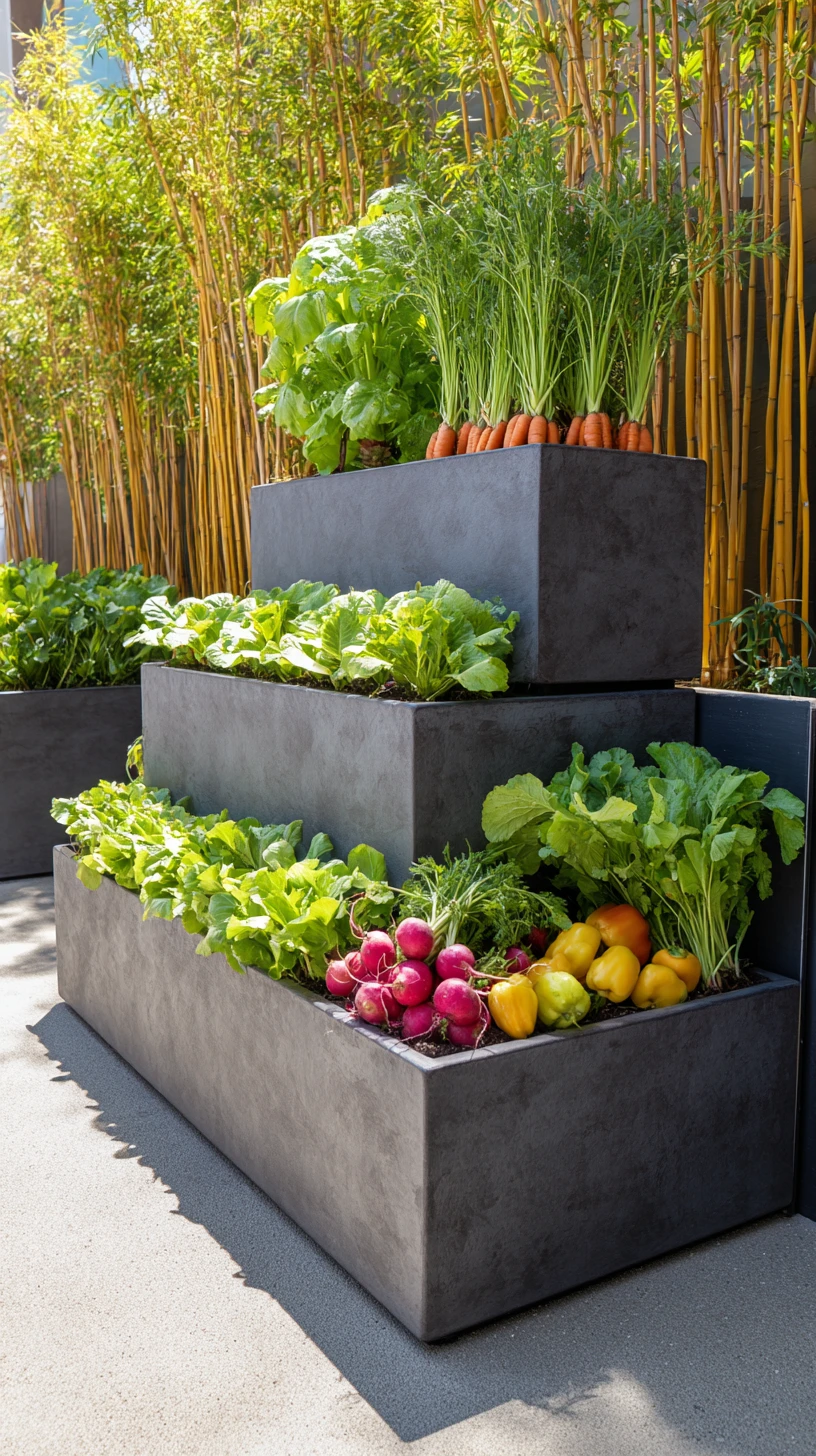 Architectural Tiered Planters