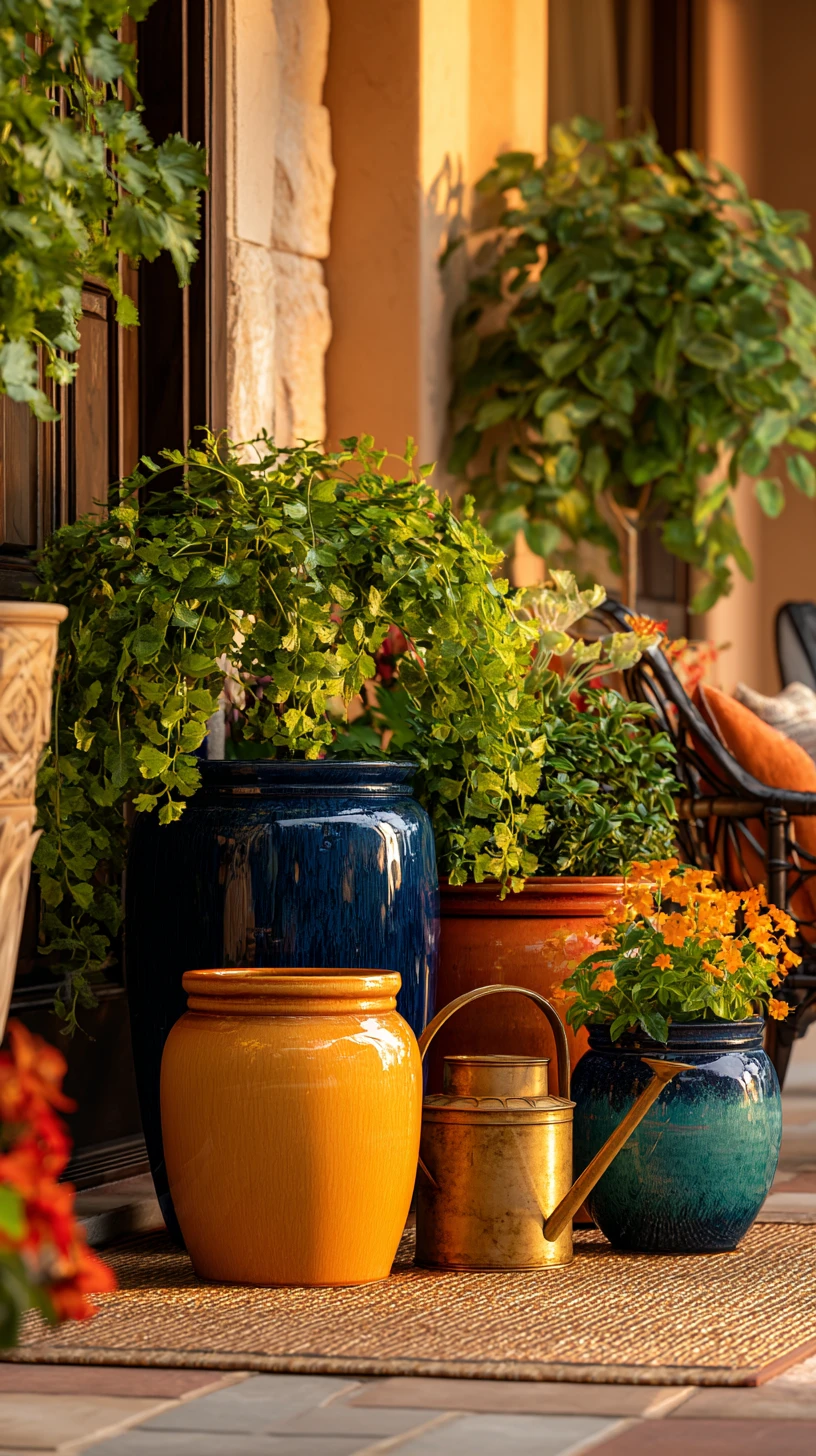 Vibrant Glazed Potting Corner