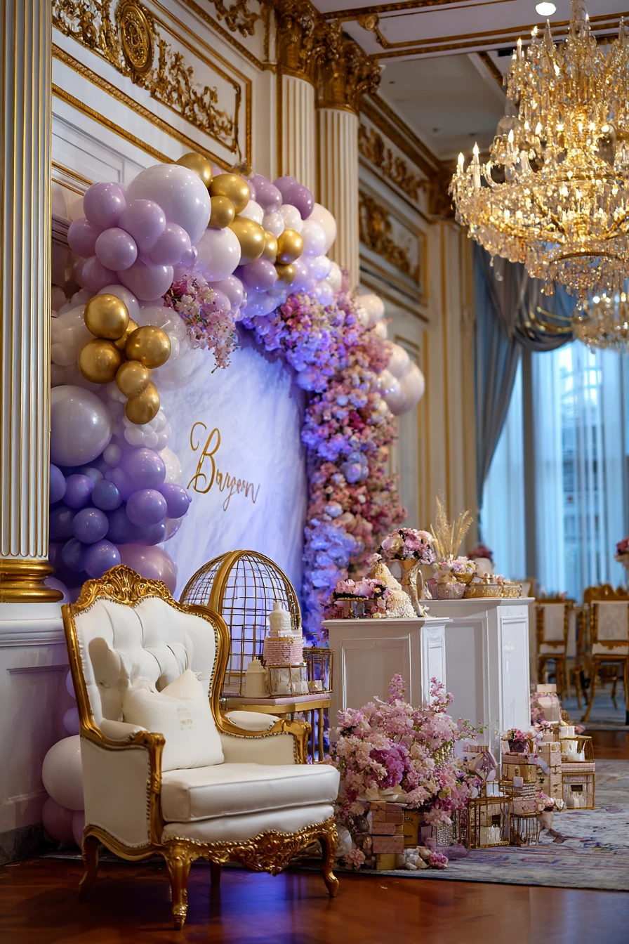 Royal Purple & Gold Throne
