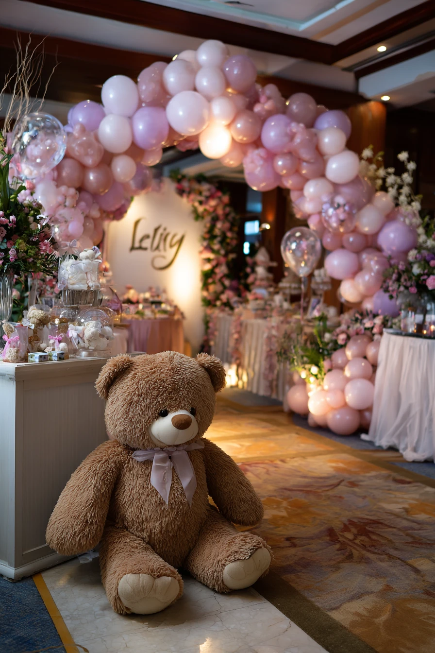 Large Teddy Bear & "Letty" Sign