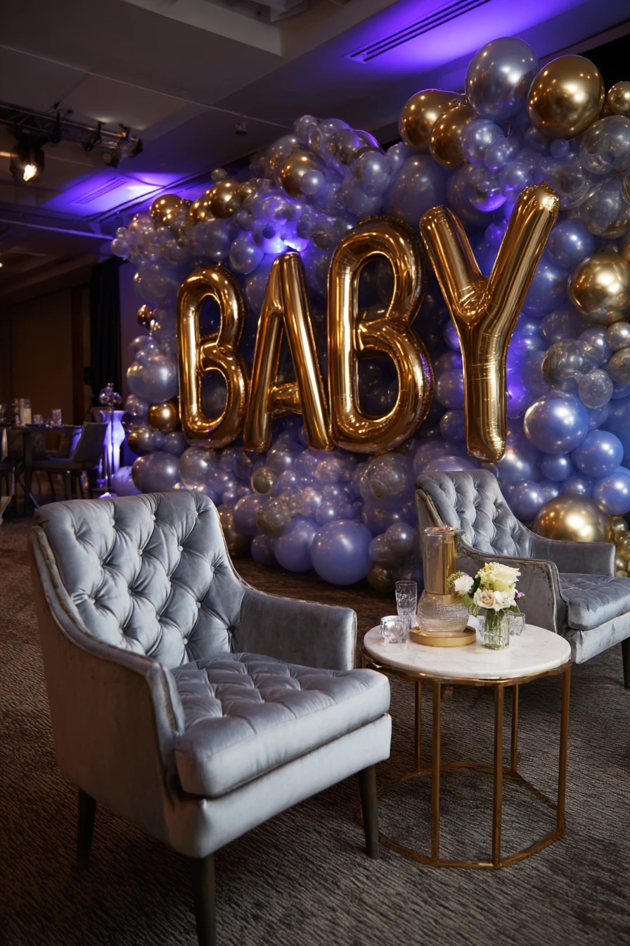 Glamorous "BABY" Blue & Gold