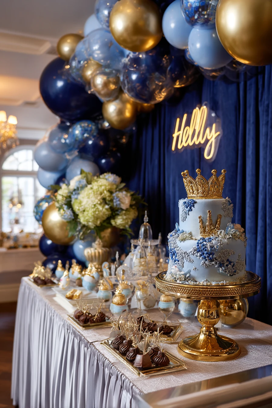 Royal Blue & Gold "Hellly"