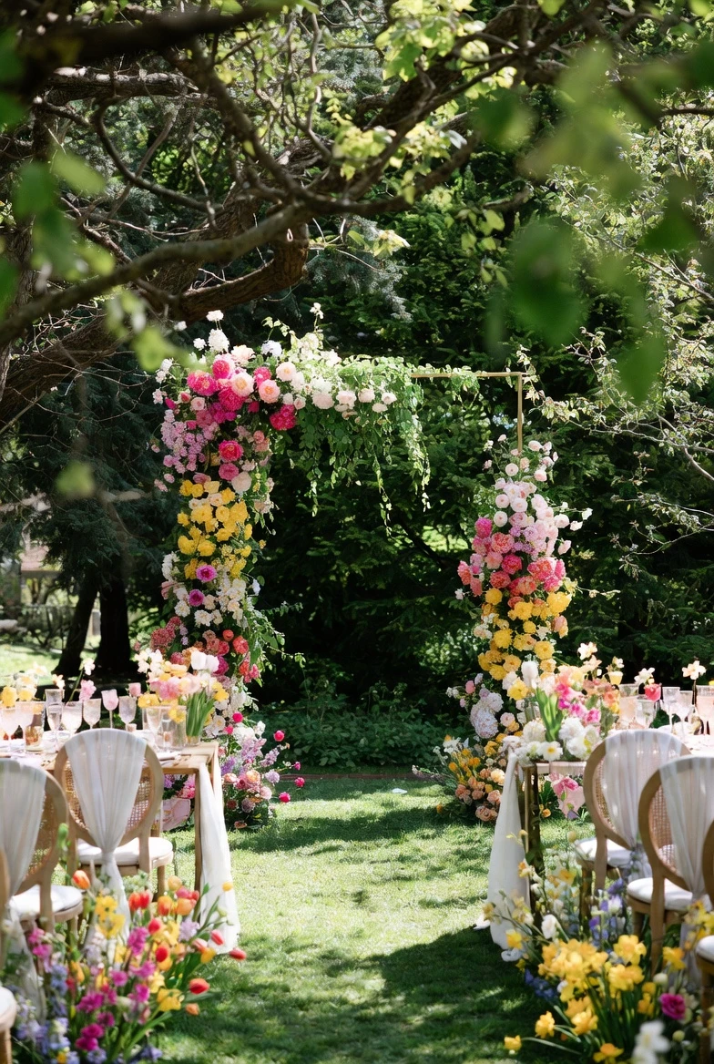 Whimsical Garden Aisle & Arch