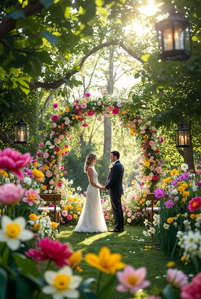 Romantic Garden Arch with Couple