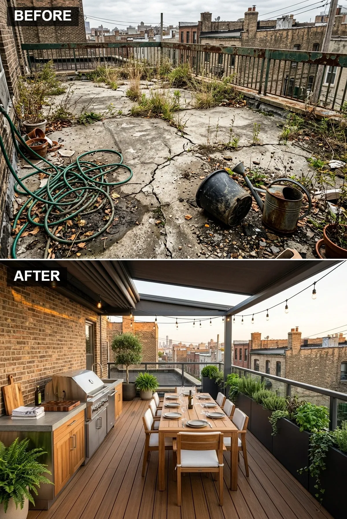 Covered Dining & Outdoor Kitchen