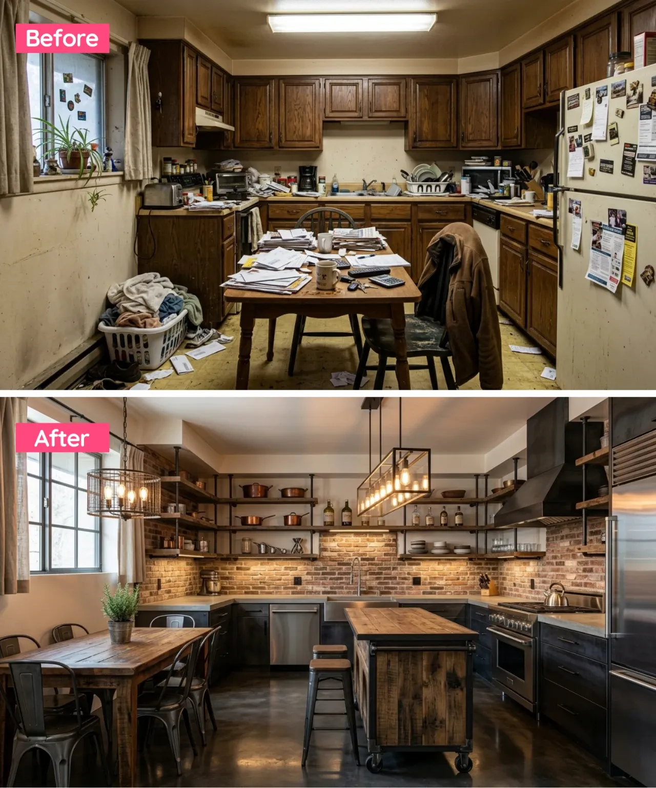 Urban Industrial Loft Kitchen