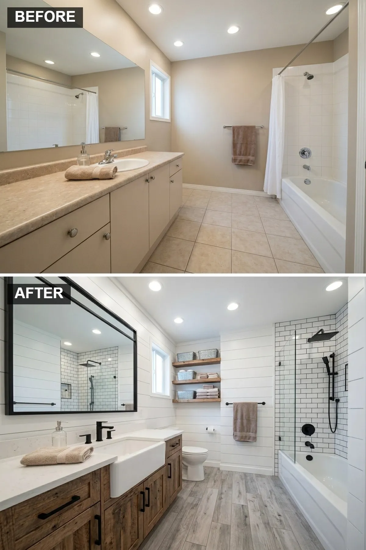 Modern Farmhouse: Shiplap and Rustic Wood